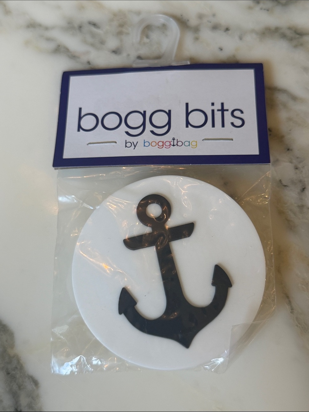 NWT Bogg Bits Black Anchor Bag Charm Insert Nautical Beach Coastal Bogg Bag